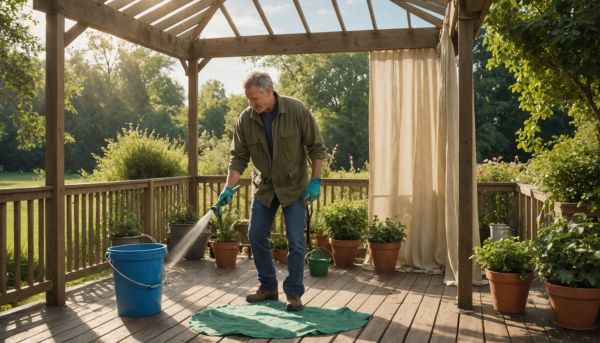 Comment nettoyer efficacement une toile de tonnelle sale