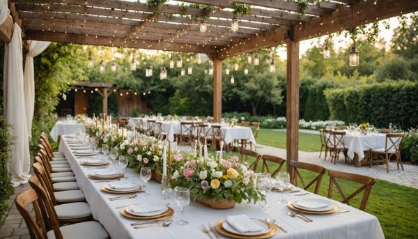 Réussir son brunch en plein air sous une grande tonnelle